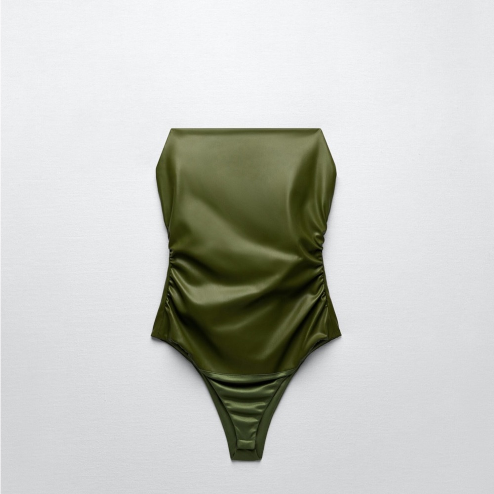 Zara Faux Leather Bodysuit